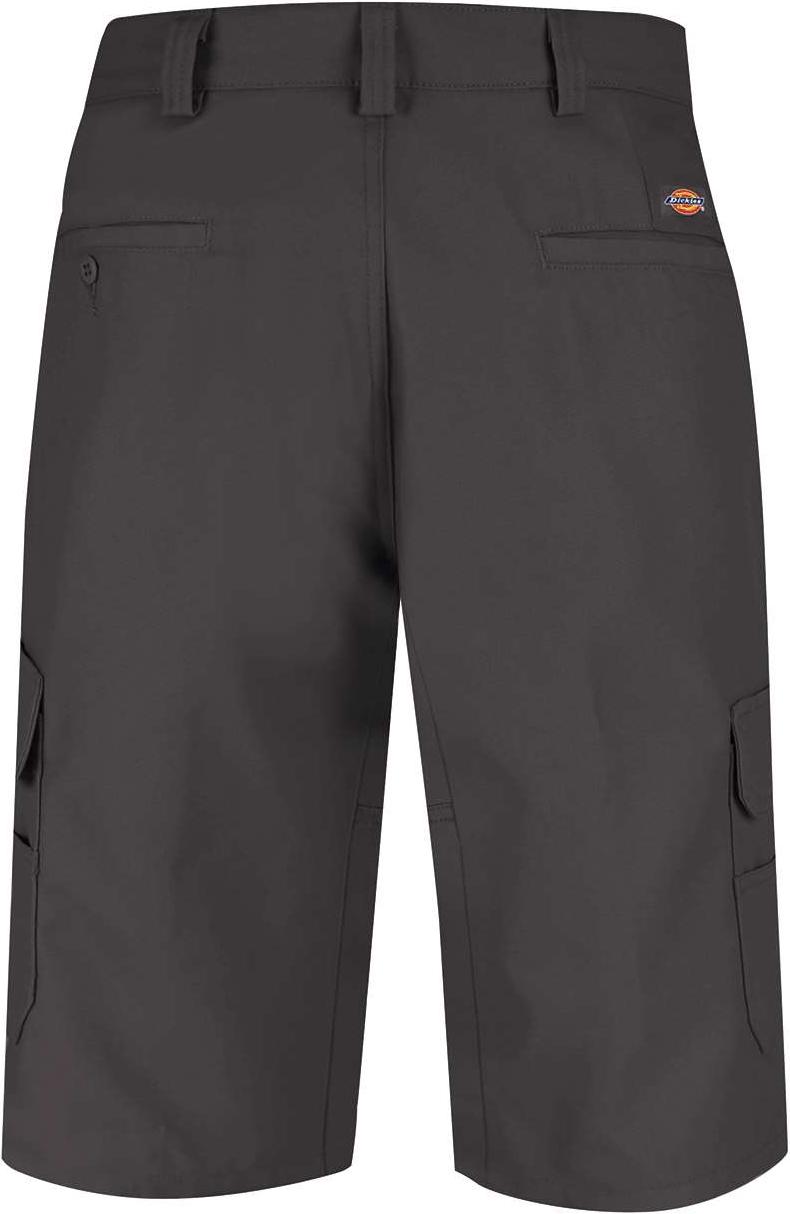 Rear View of Charcoal Functional Cargo Shorts - WP90