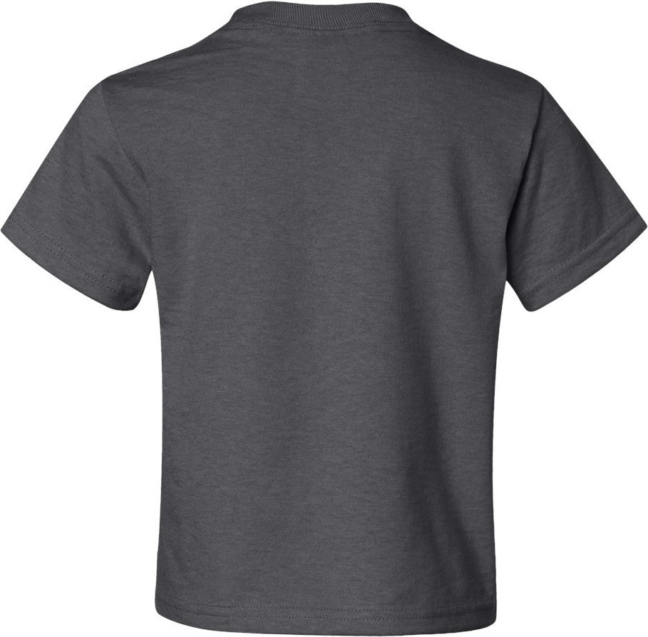 Rear View of Charcoal Grey Dri-Power® Youth 50/50 T-Shirt - 29BR