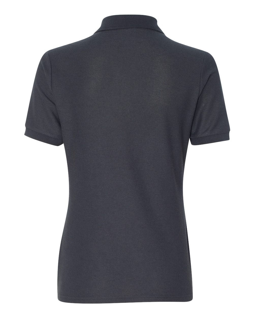 Rear View of Charcoal Grey Women's Easy Care Piqué Polo - 537WR