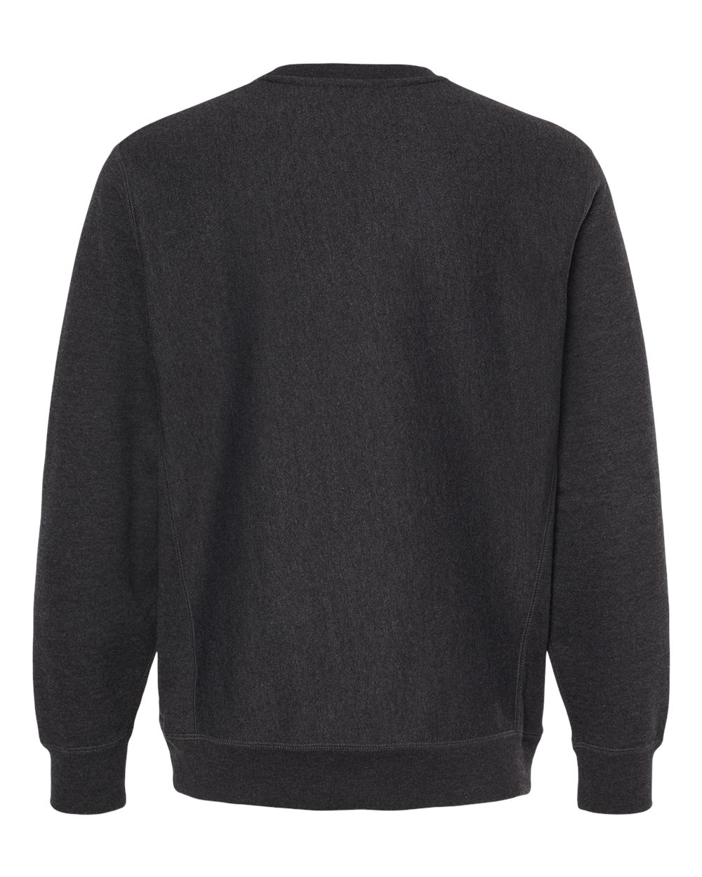 Rear View of Charcoal Heather Legend - Premium Heavyweight Cross-Grain Crewneck Sweatshirt - IND5000C