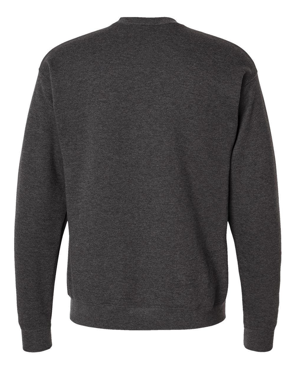 Rear View of Charcoal Heather Perfect Sweats Crewneck Sweatshirt - RS160
