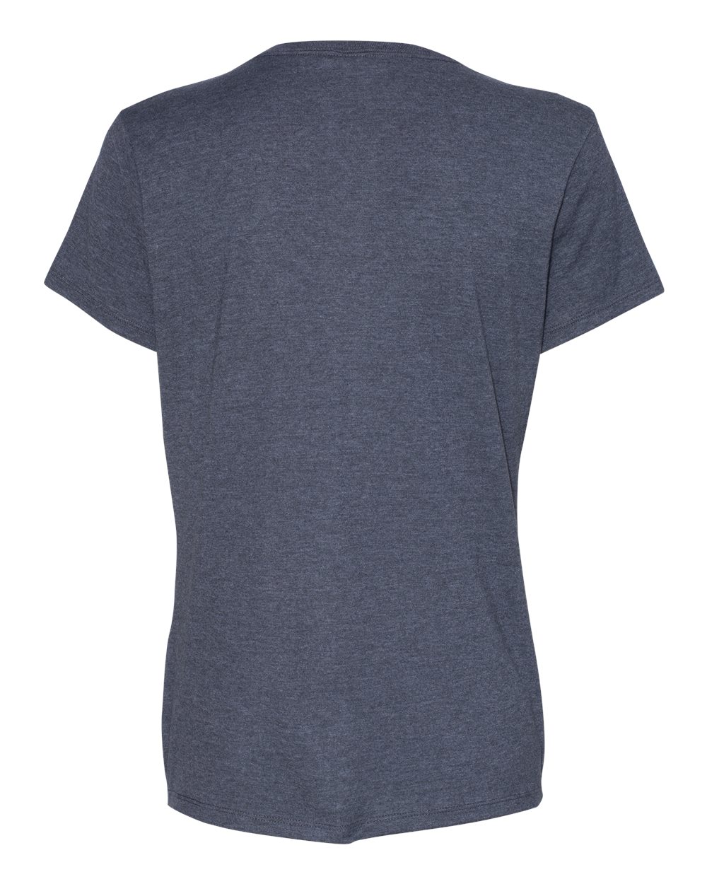 Rear View of Charcoal Heather Perfect-T Women’s V-Neck T-Shirt - S04V