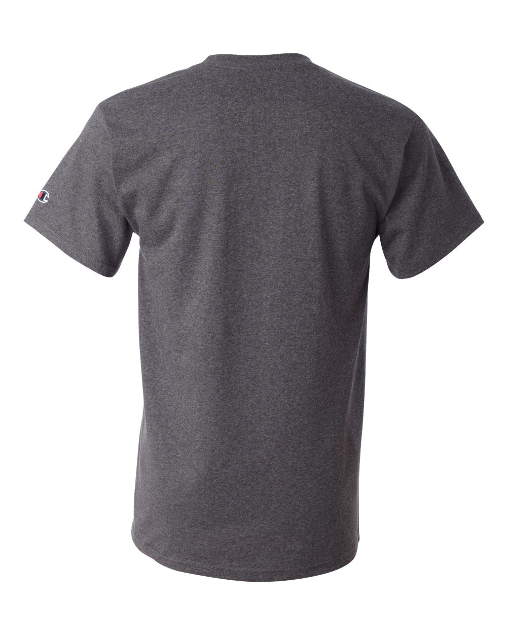 Rear View of Charcoal Heather T-Shirt - T425