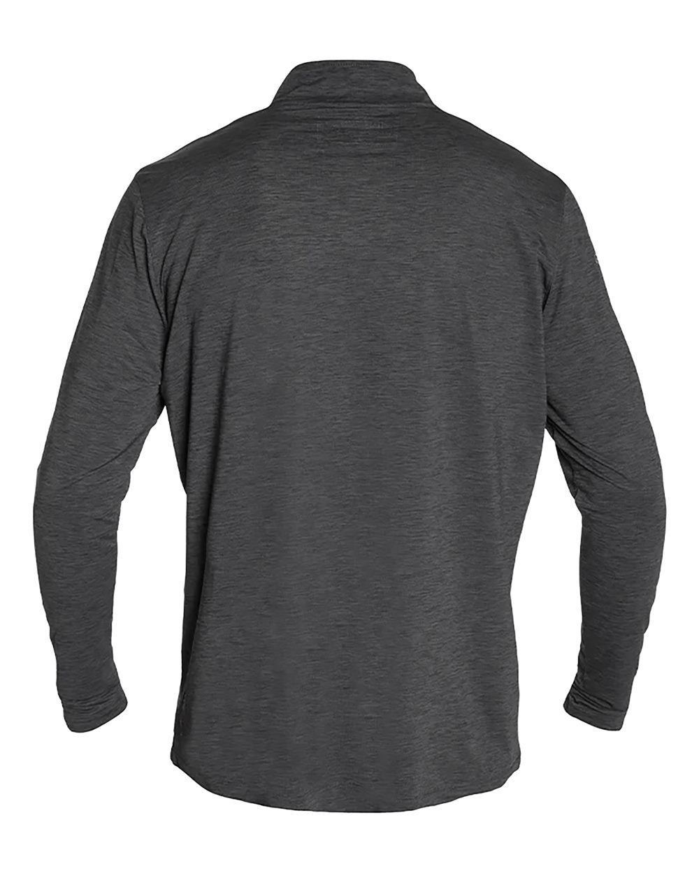 Rear View of Charcoal Heathered Low Pro Quarter-Zip - MVQTRL9