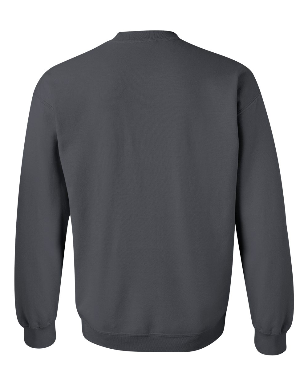 Rear View of Charcoal Heavy Blend™ Crewneck Sweatshirt - 18000