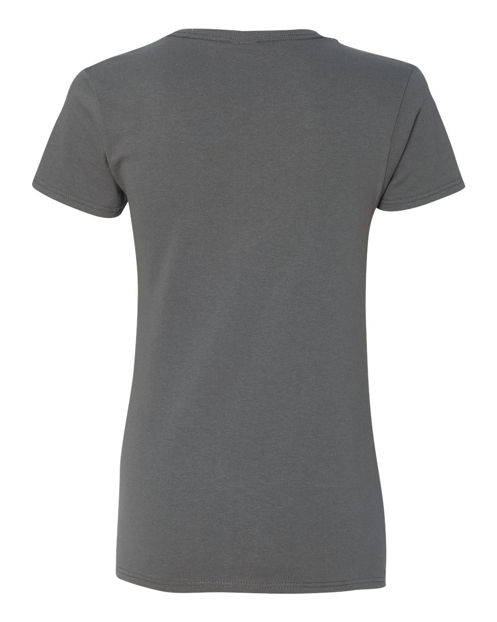 Rear View of Charcoal Heavy Cotton™ Women’s V-Neck T-Shirt - 5V00L