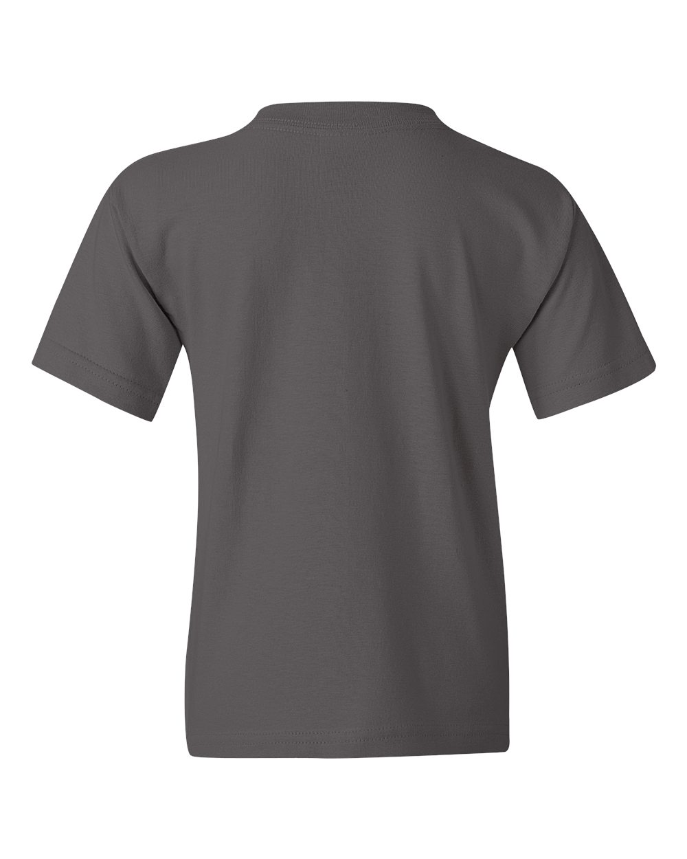 Rear View of Charcoal Heavy Cotton™ Youth T-Shirt - 5000B