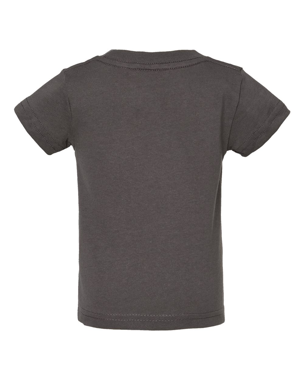 Rear View of Charcoal Infant Cotton Jersey Tee - 3401
