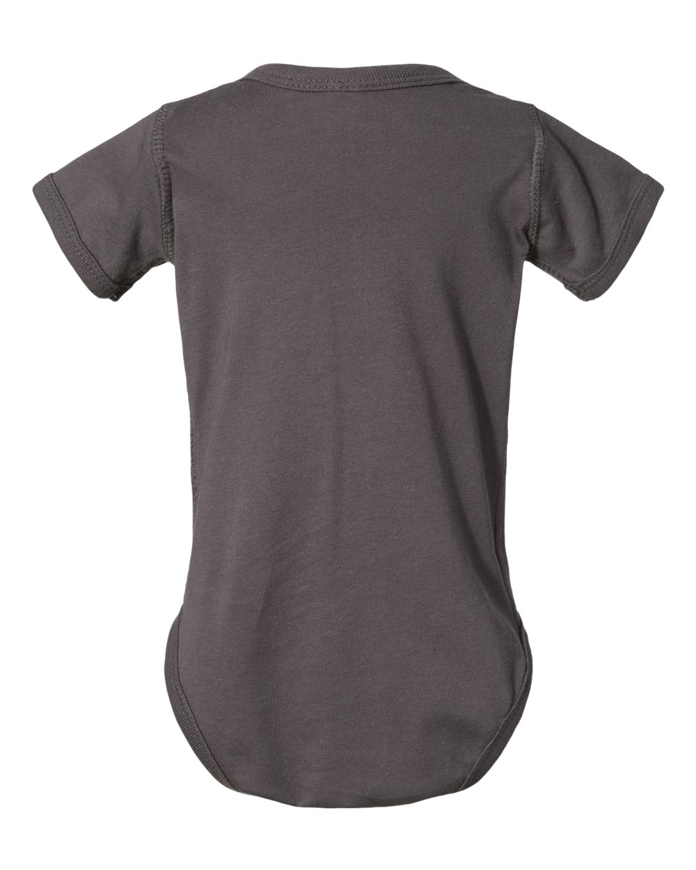 Rear View of Charcoal Infant Fine Jersey Bodysuit - 4424