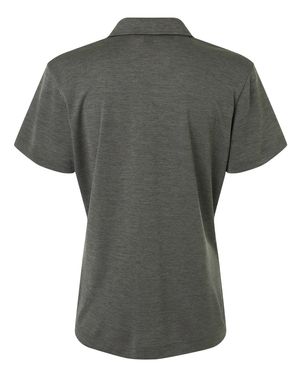 Rear View of Charcoal Melange Women's Performance Mélange Polo - 4HM00L