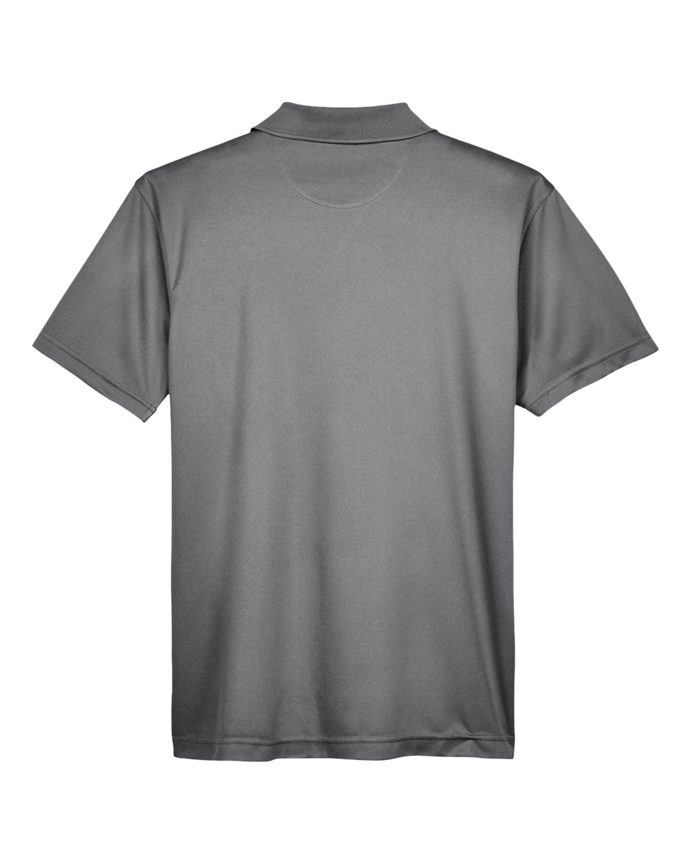 Rear View of Charcoal Men's Polyester Jersey Polo - M315