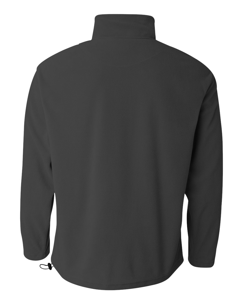 Rear View of Charcoal Microfleece Full-Zip Jacket - 3301