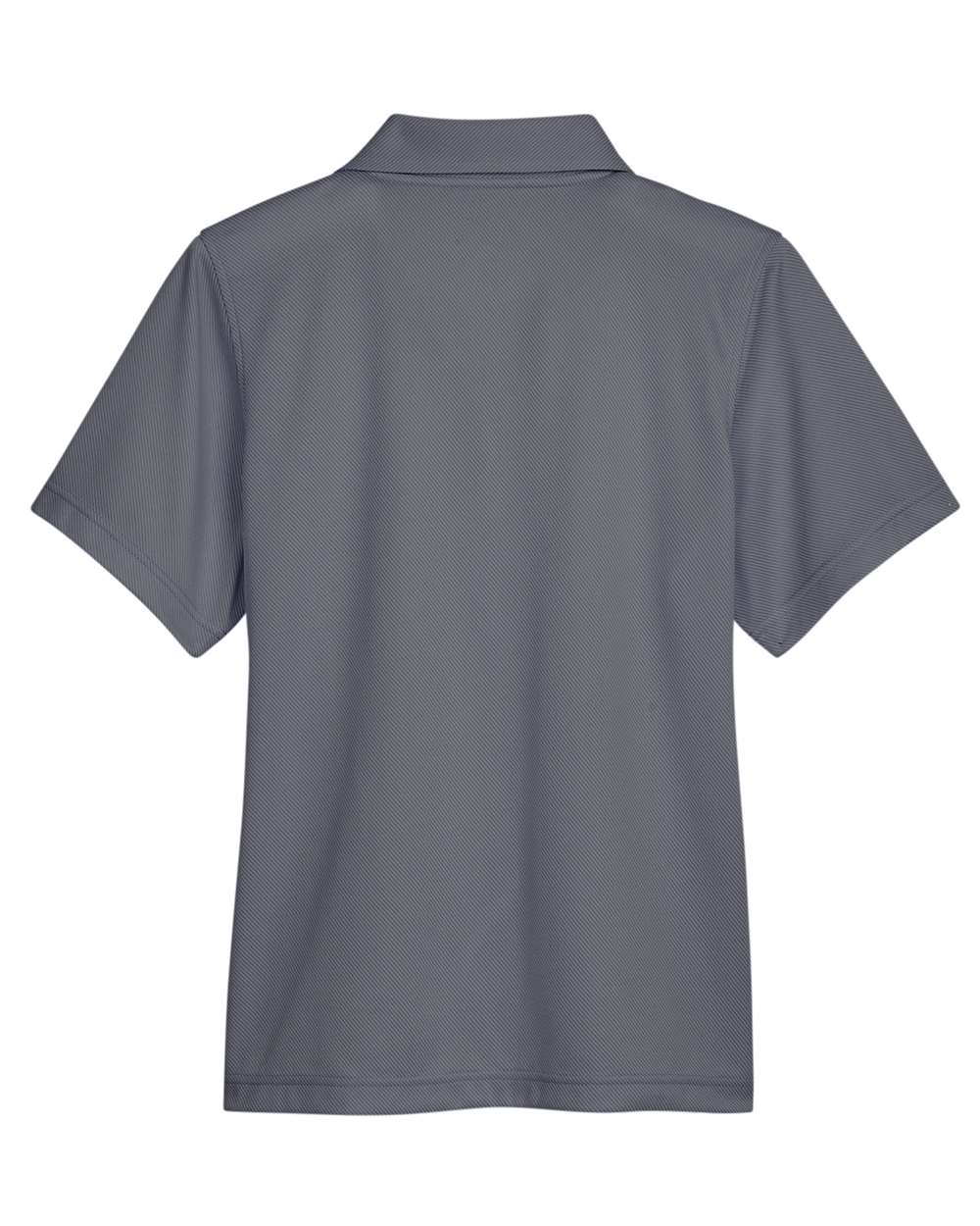 Rear View of Charcoal/ Navy Women's Cavalry Twill Performance Polo - UC102W