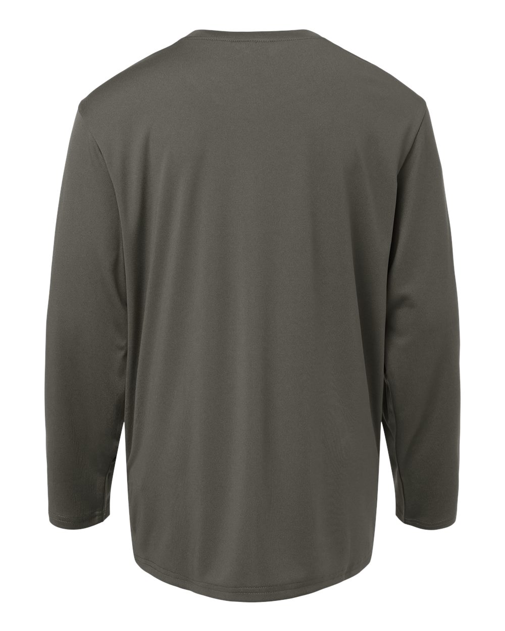 Rear View of Charcoal Pro-Lock Youth Performance Long Sleeve T-Shirt - 48400Y
