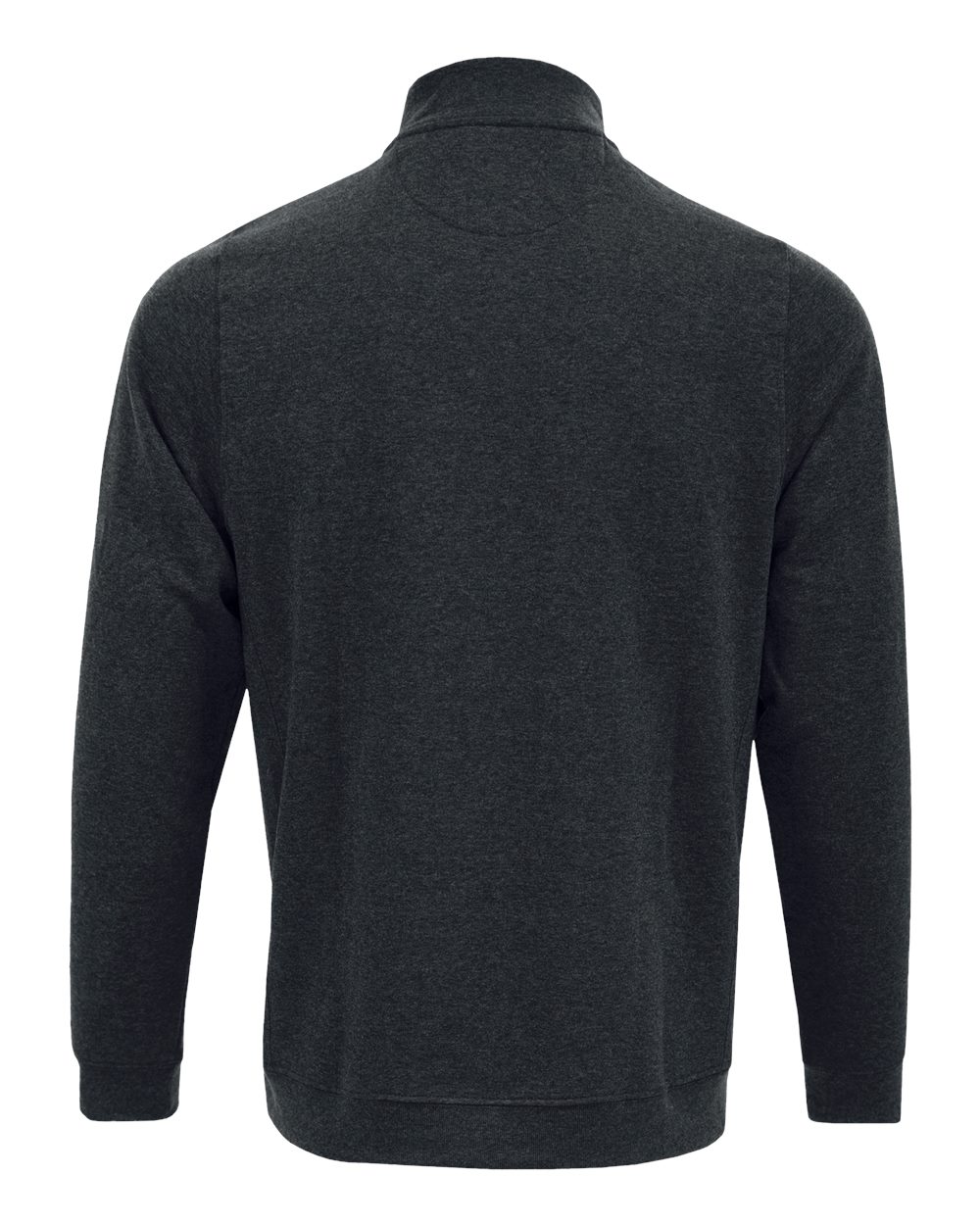 Rear View of Charcoal Quarter-Zip Pullover - RC1096