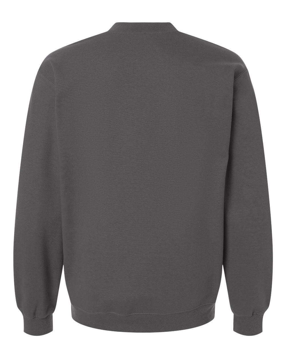 Rear View of Charcoal Softstyle® Midweight 1/4 Zip Sweatshirt - SF008