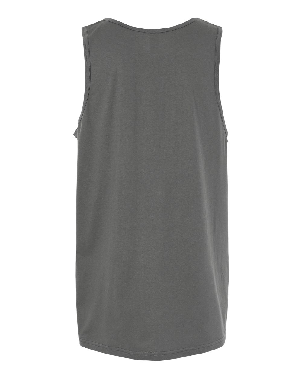 Rear View of Charcoal Softstyle® Tank Top - 64200