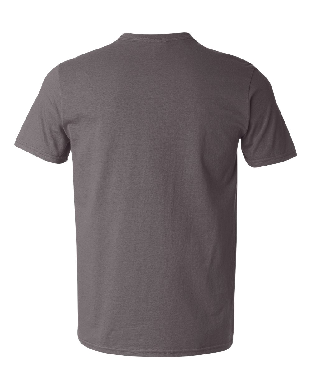 Rear View of Charcoal Softstyle® V-Neck T-Shirt - 64V00