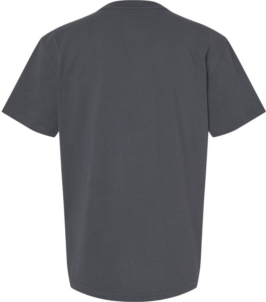 Rear View of Charcoal Traditional Heavyweight T-Shirt - Tall Sizes - WS50-DT