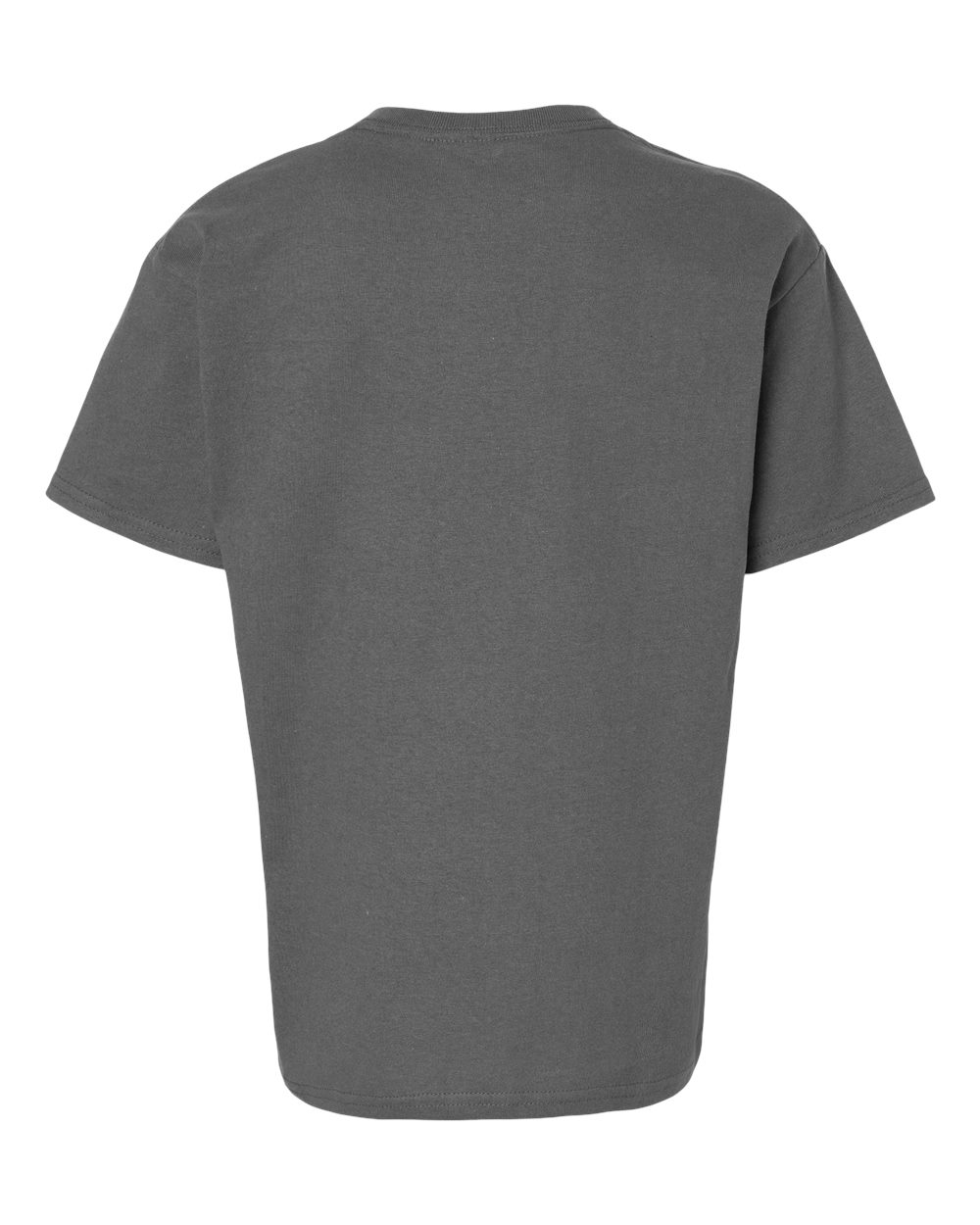 Rear View of Charcoal Ultra Cotton® Youth T-Shirt - 2000B