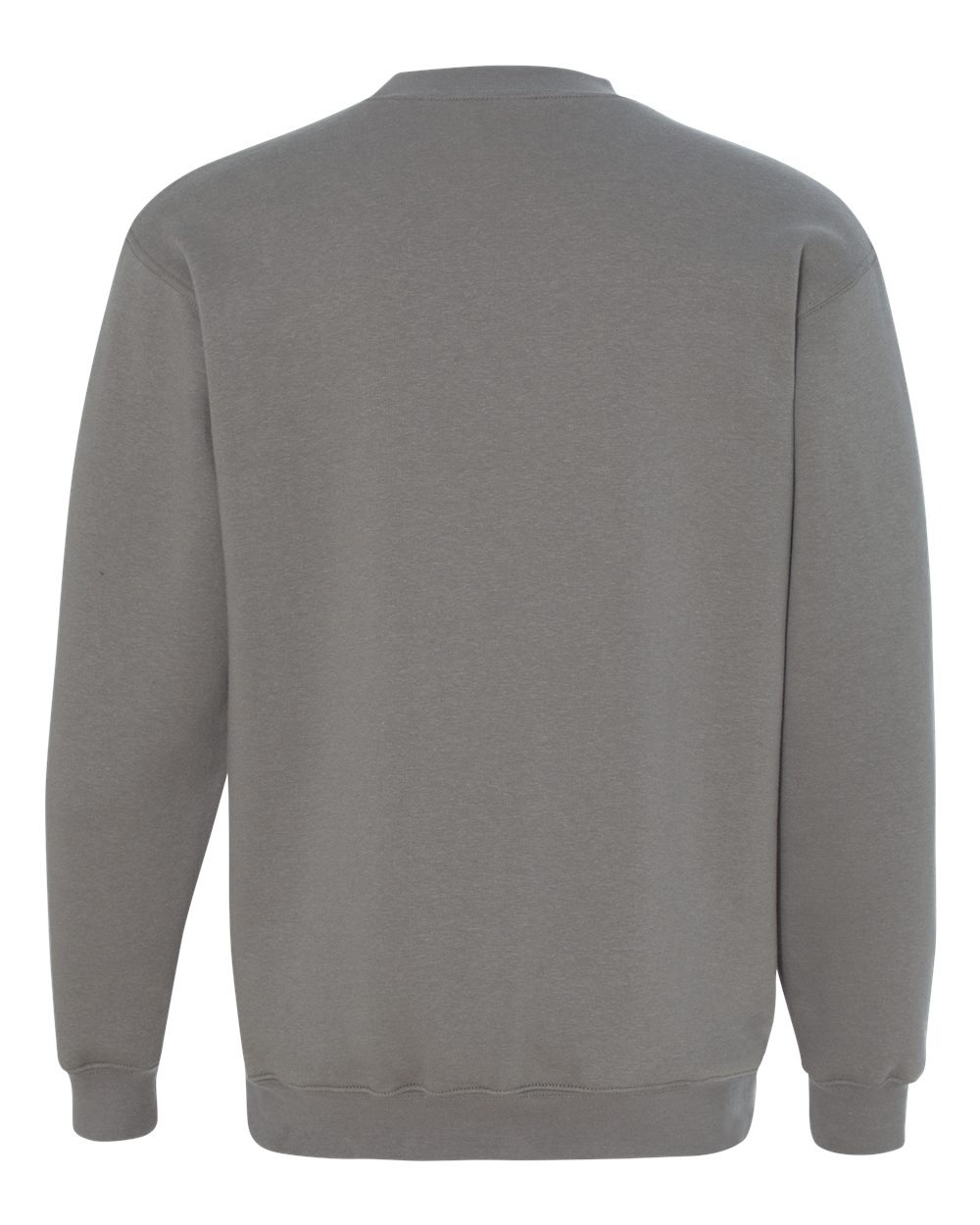 Rear View of Charcoal USA-Made Crewneck Sweatshirt - 1102