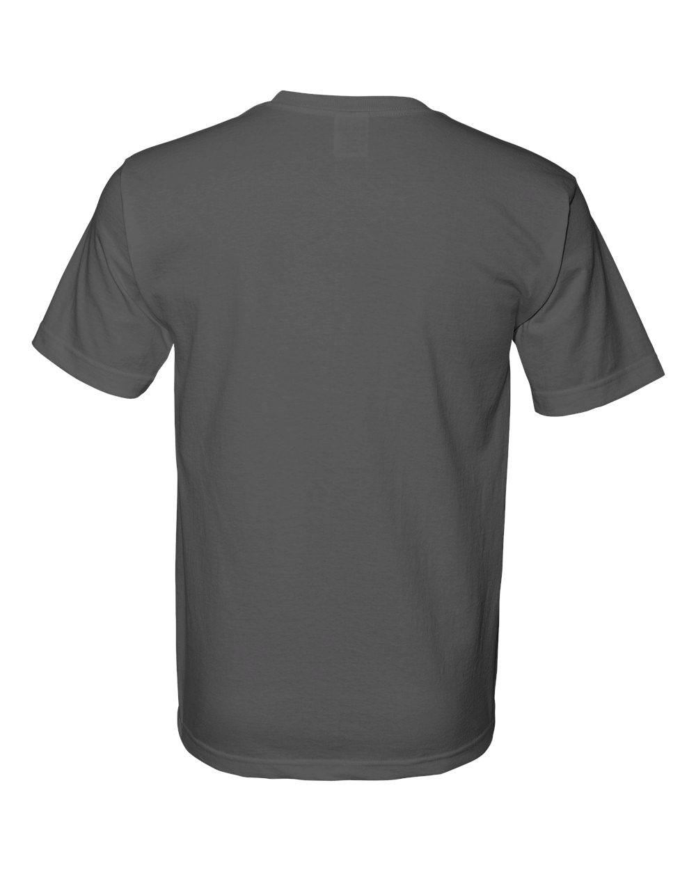 Rear View of Charcoal USA-Made Midweight T-Shirt - 5040
