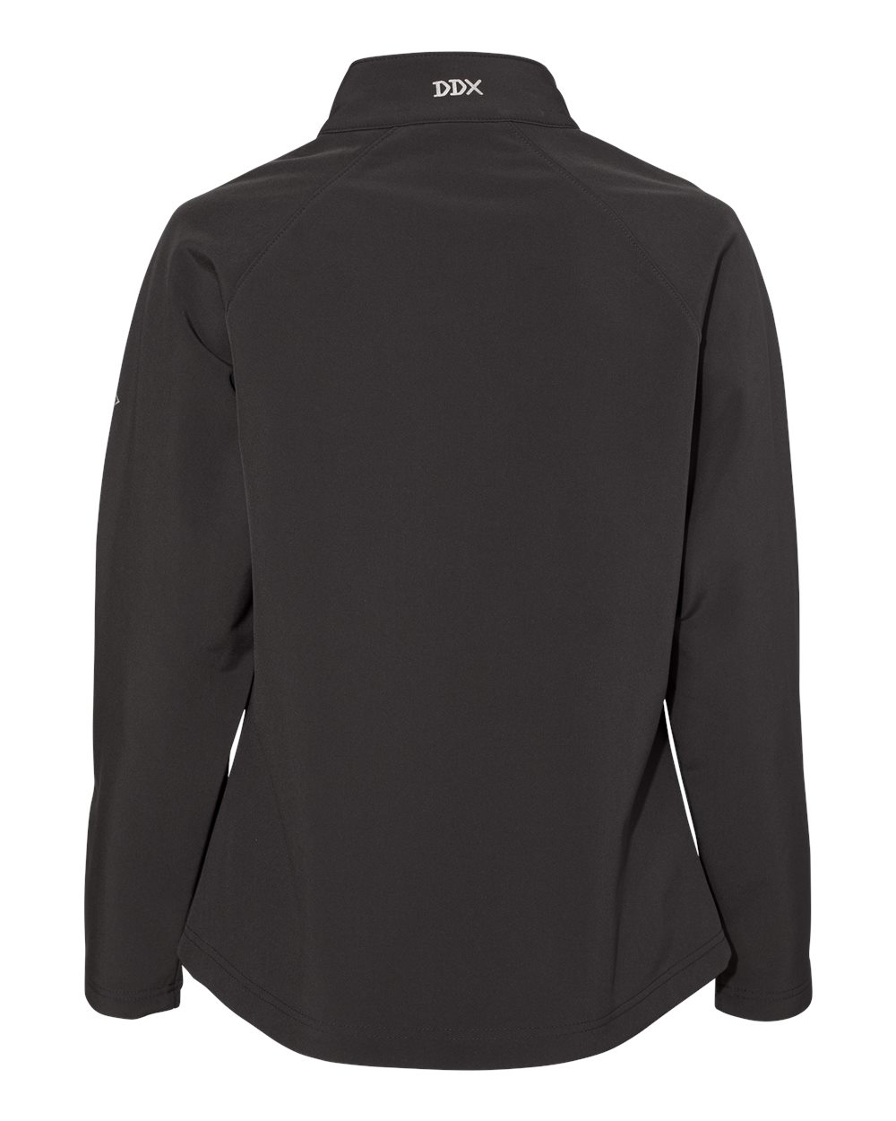 Rear View of Charcoal Women's Contour Soft Shell Jacket - 9439