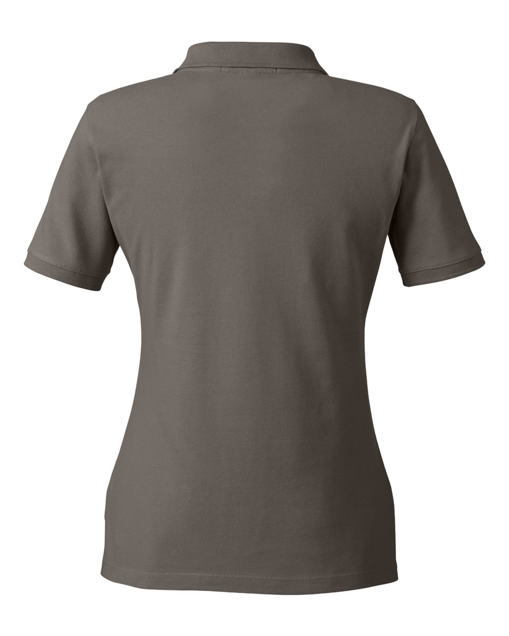 Rear View of Charcoal Women's Cotton Polo - M200W