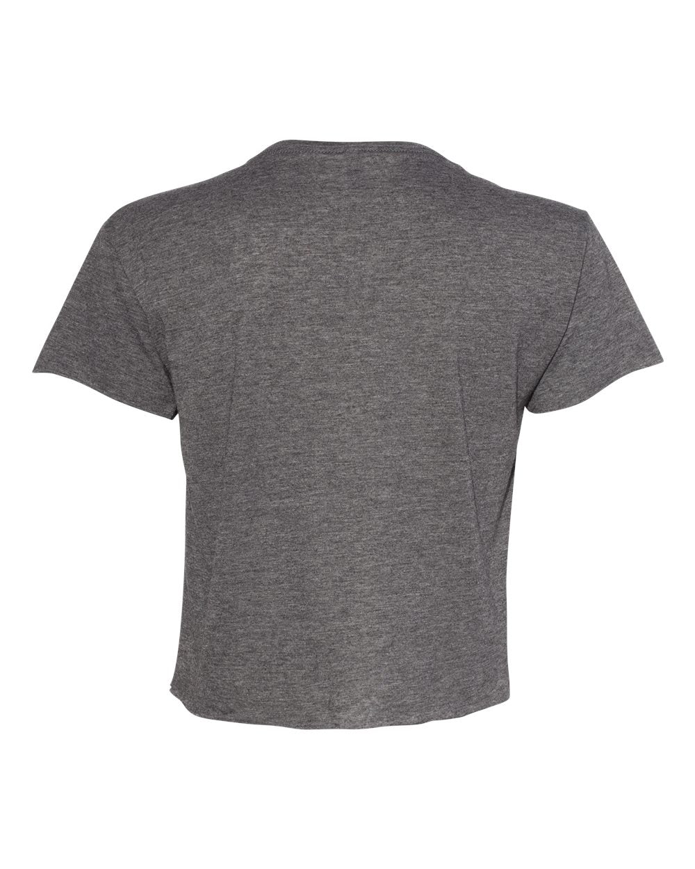 Rear View of Charcoal Women's Festival Crop Top - 5080