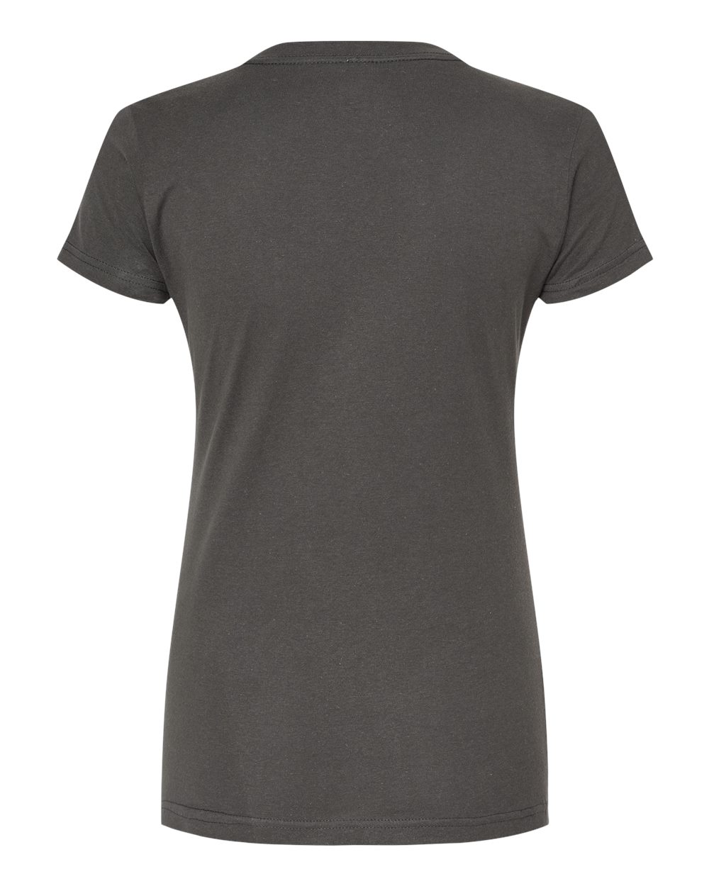 Rear View of Charcoal Women's Fine Jersey Slim Fit T-Shirt - 213