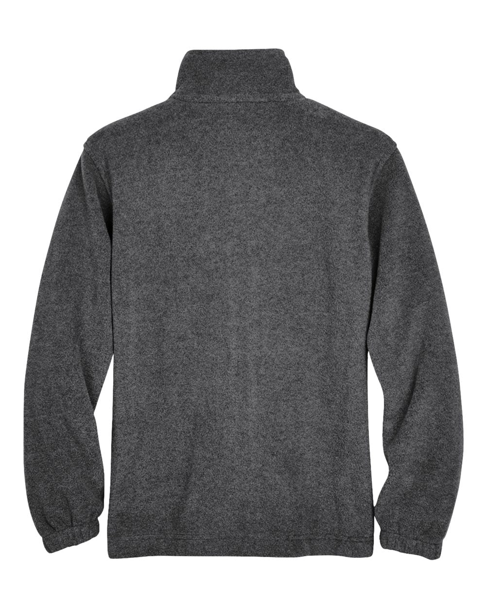 Rear View of Charcoal Youth Full-Zip Fleece - M990Y