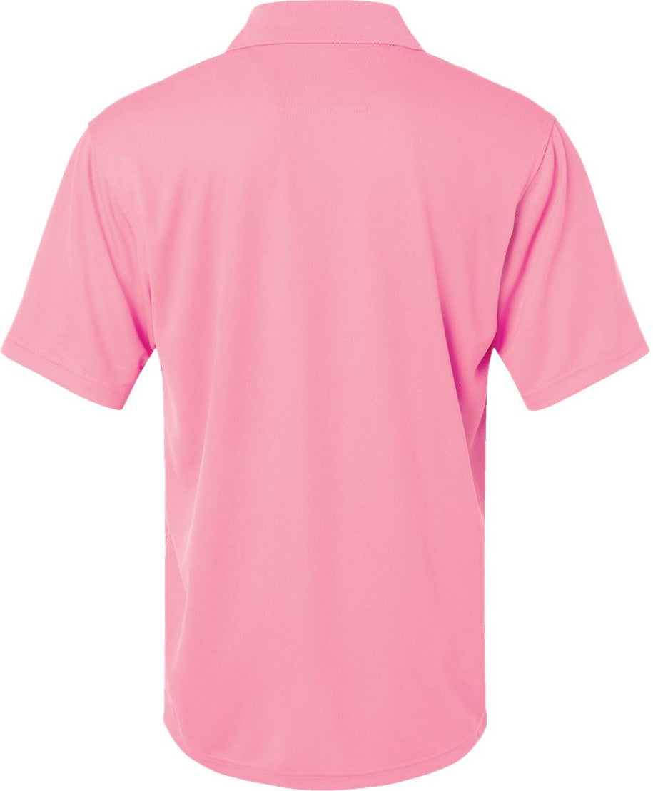 Front View of Charity Pink Saratoga Performance Mini Mesh Polo - 100