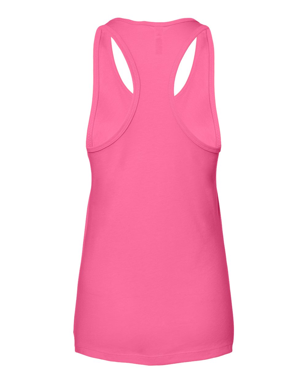Rear View of Charity Pink Women's Jersey Racerback Tank - 6008