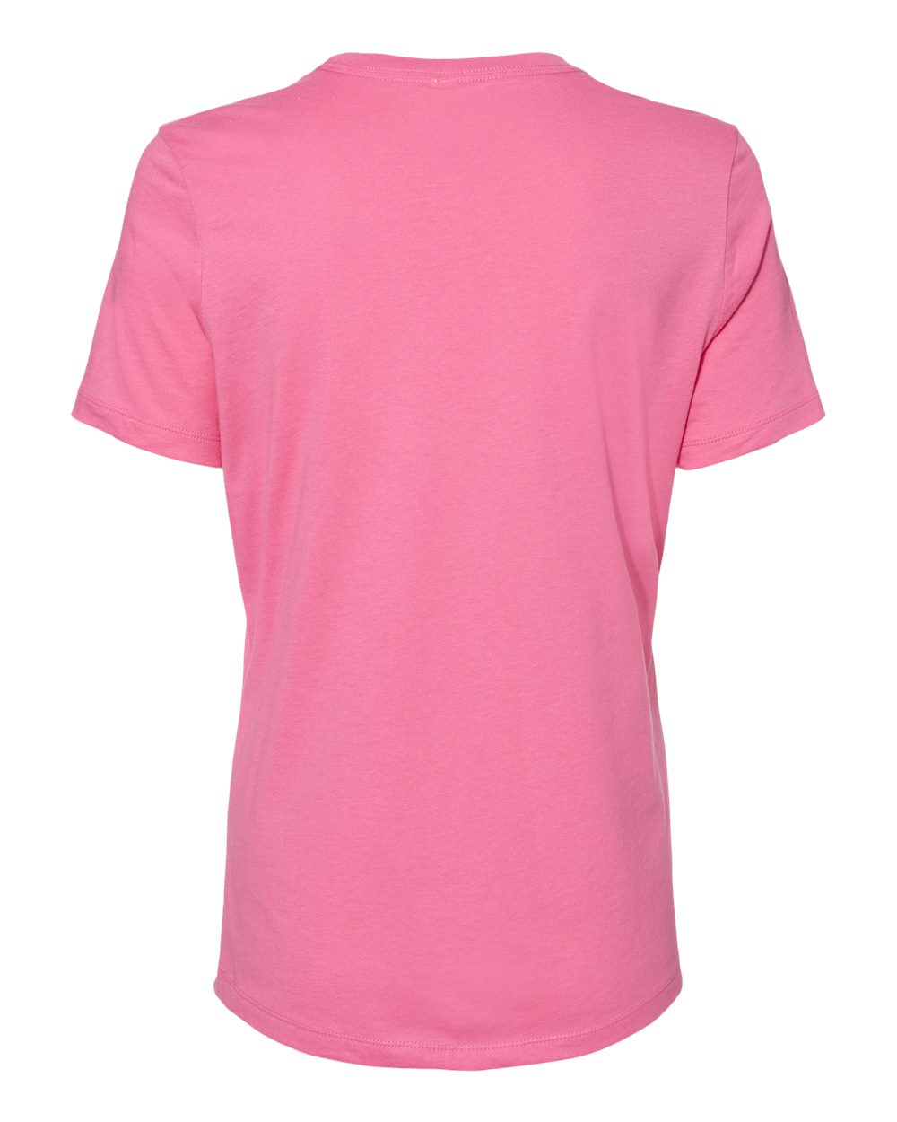Rear View of Charity Pink Women’s Relaxed Jersey Tee - 6400