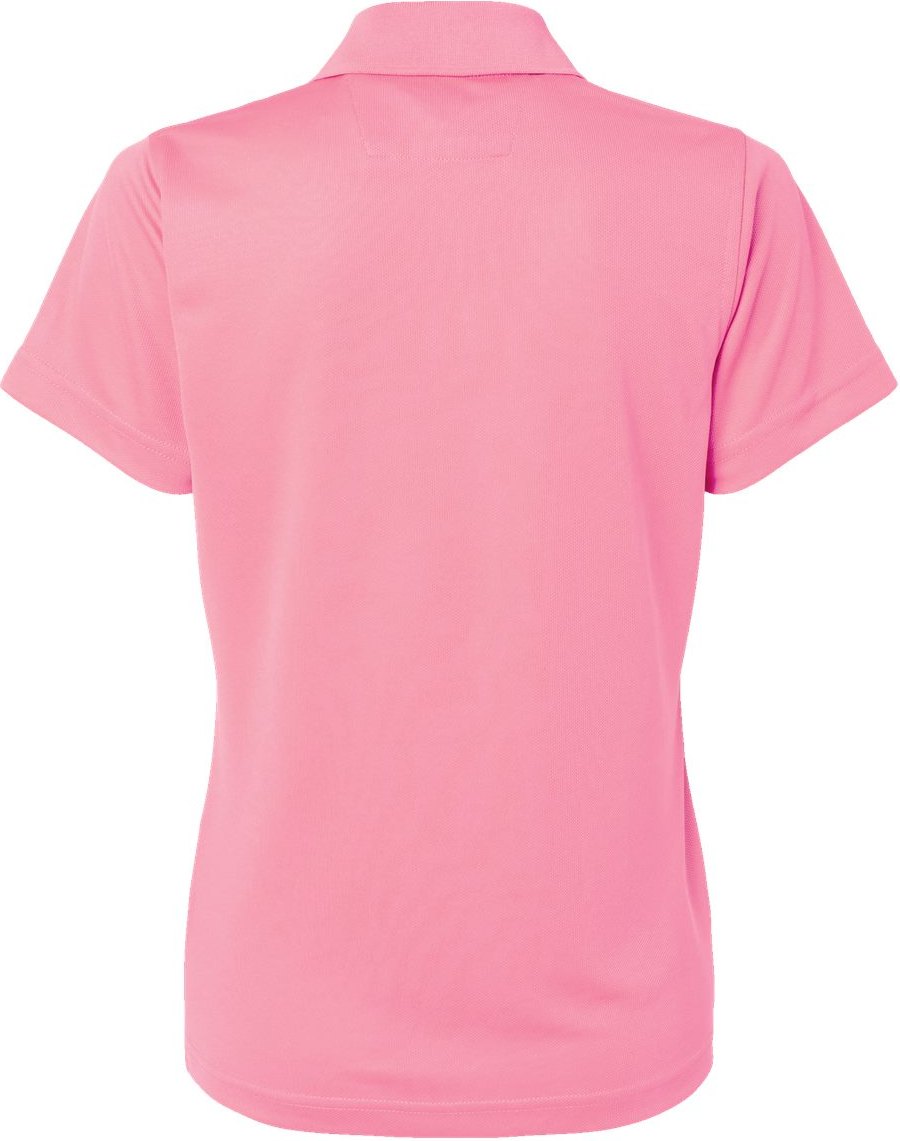 Front View of Charity Pink Women's Saratoga Performance Mini Mesh Polo - 104