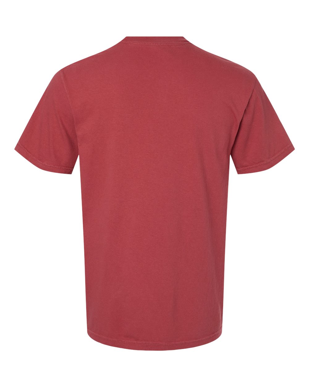 Rear View of Chili Garment-Dyed Heavyweight T-Shirt - 1717