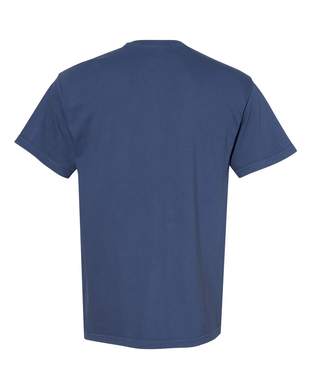 Rear View of China Blue Garment-Dyed Heavyweight T-Shirt - 1717