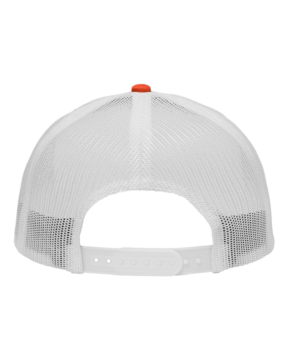 Rear View of Chino Orange/ White Traditional Lo-Pro Mesh Back Trucker Fit Cap - SP1450