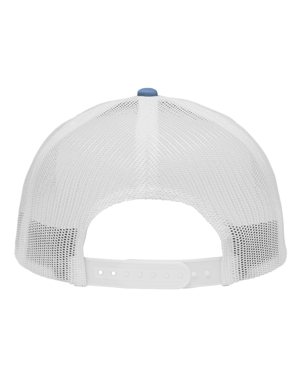Rear View of Chino Sky Blue/ White Traditional Lo-Pro Mesh Back Trucker Fit Cap - SP1450