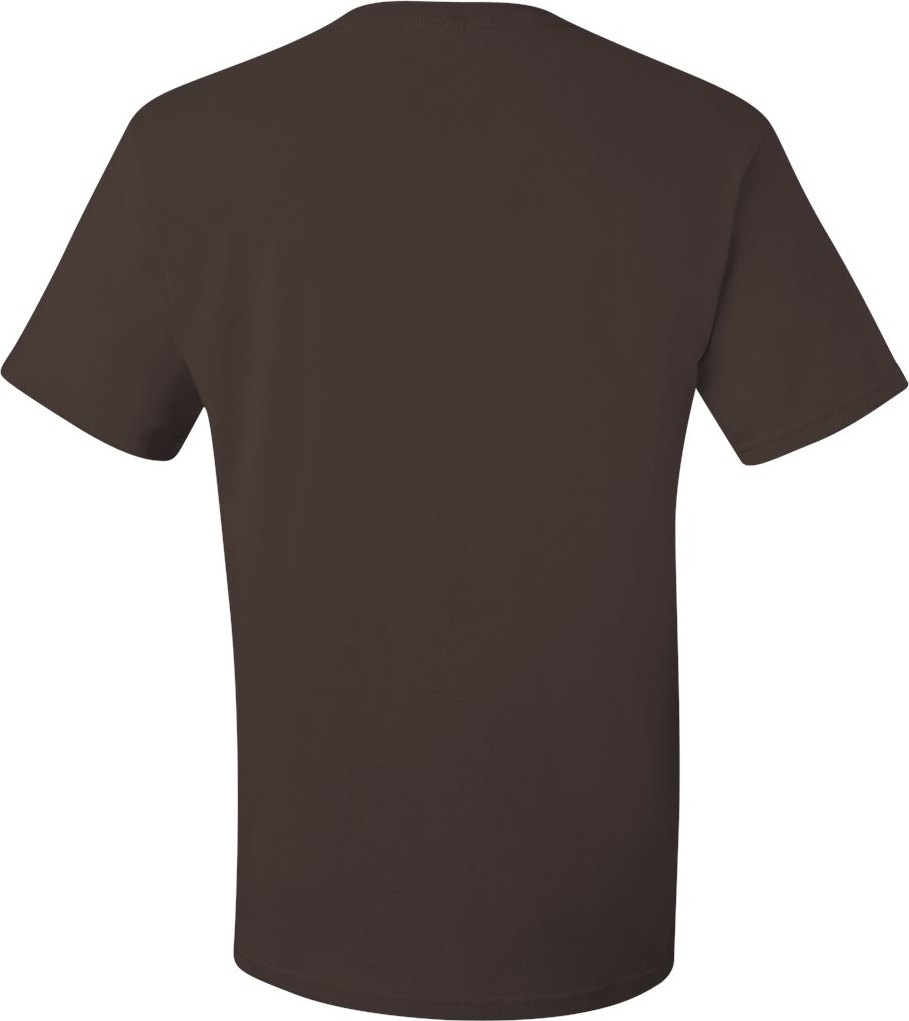 Rear View of Chocolate Dri-Power® 50/50 T-Shirt - 29MR
