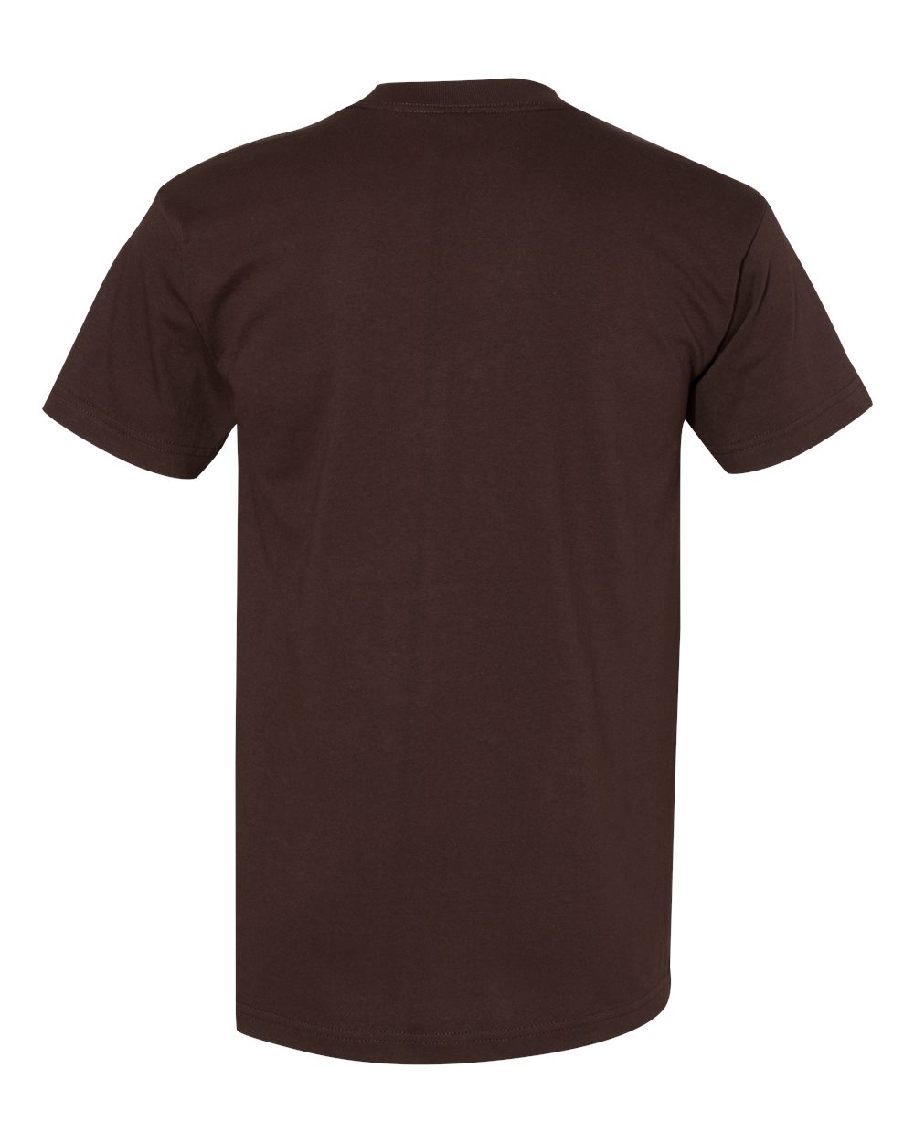 Rear View of Chocolate USA-Made Heavyweight T-Shirt - 5100