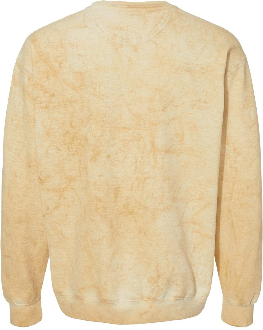 Rear View of Citrine Colorblast™ Crewneck Sweatshirt - 1545