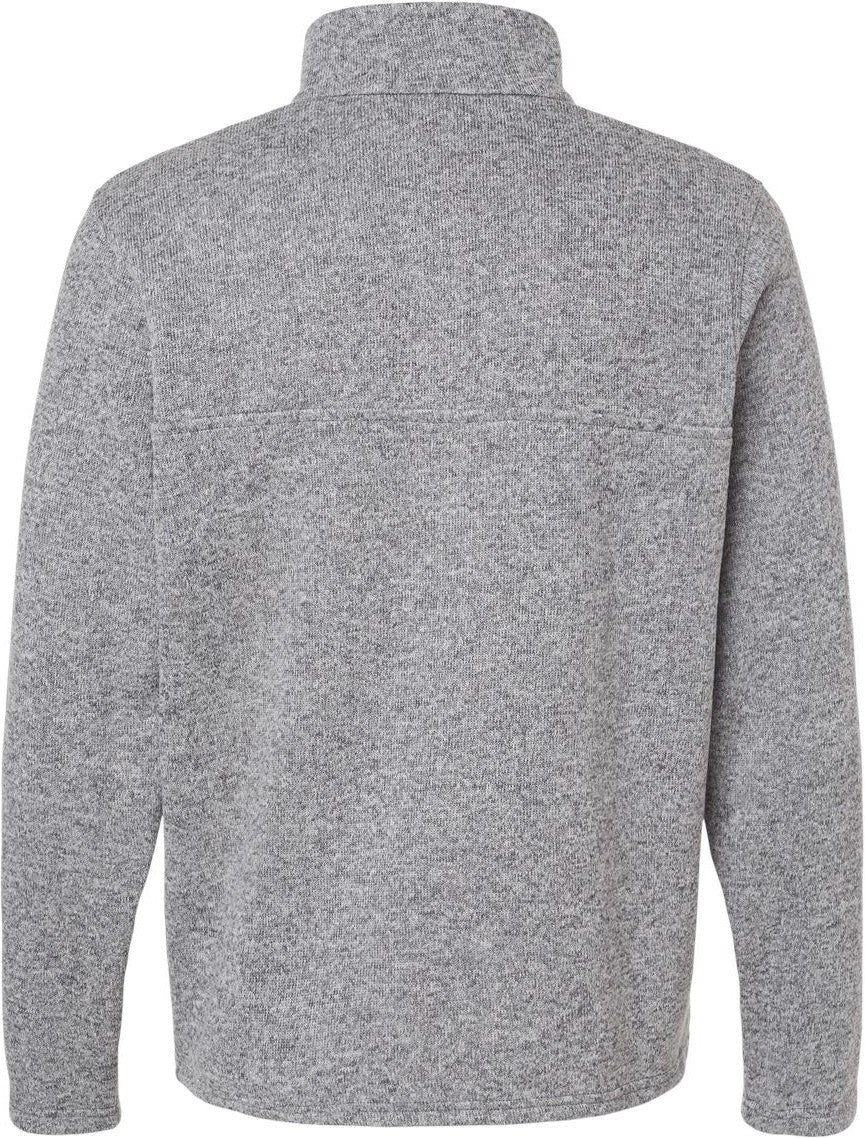 Rear View of City Grey Heather Alto Pass™ Fleece Half Snap Pullover - 209573
