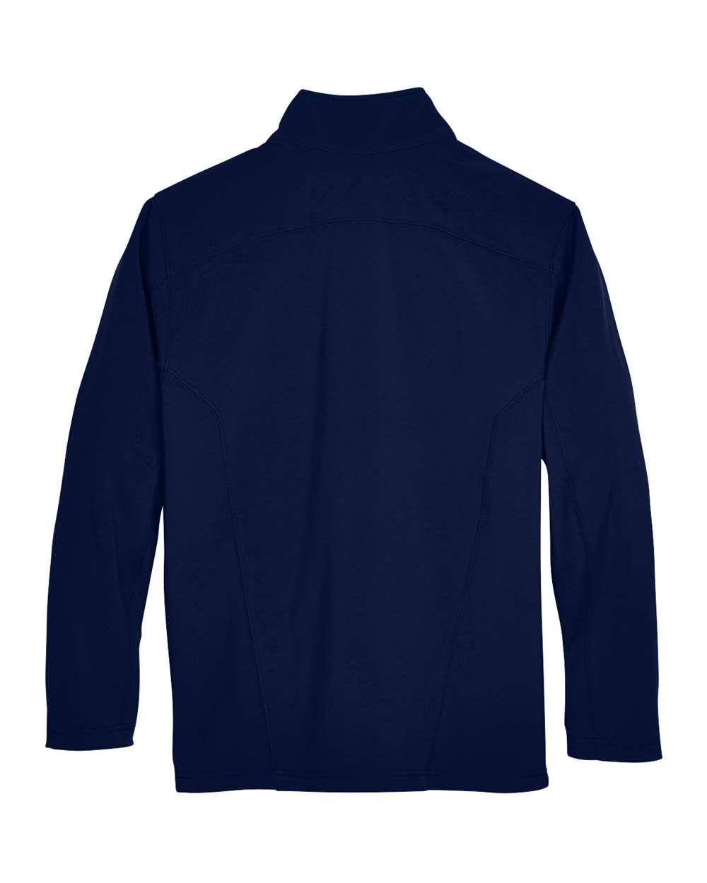 Rear View of Classic Navy Men's Tall Cruise Two-Layer Fleece Bonded Soft Shell Jacket - 88184T