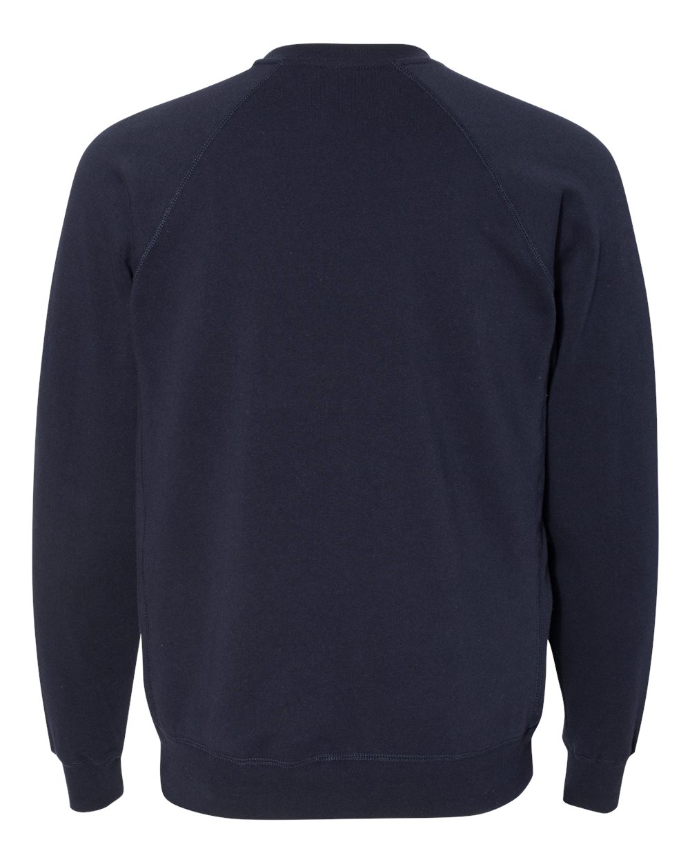 Rear View of Classic Navy Special Blend Crewneck Raglan Sweatshirt - PRM30SBC