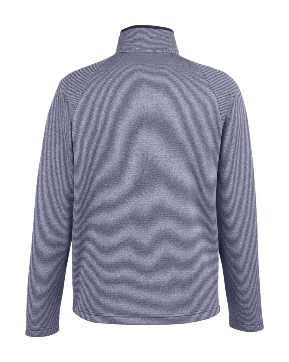 Front View of Classic Navy/ White Men's Venture Heathered Stripe Full-Zip - CE72