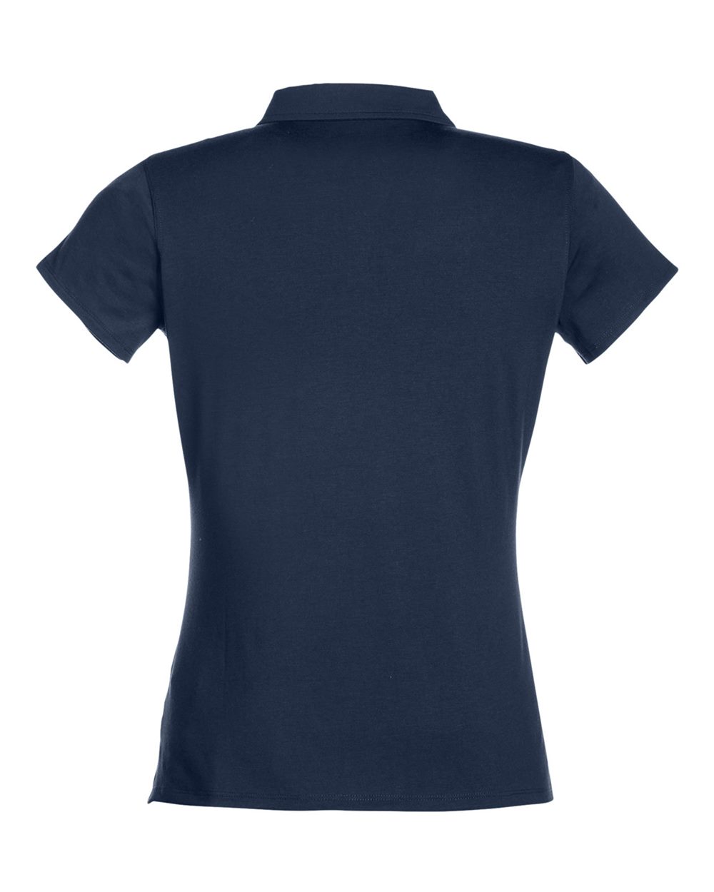 Rear View of Classic Navy Women's Air Lightweight Polo - TW938