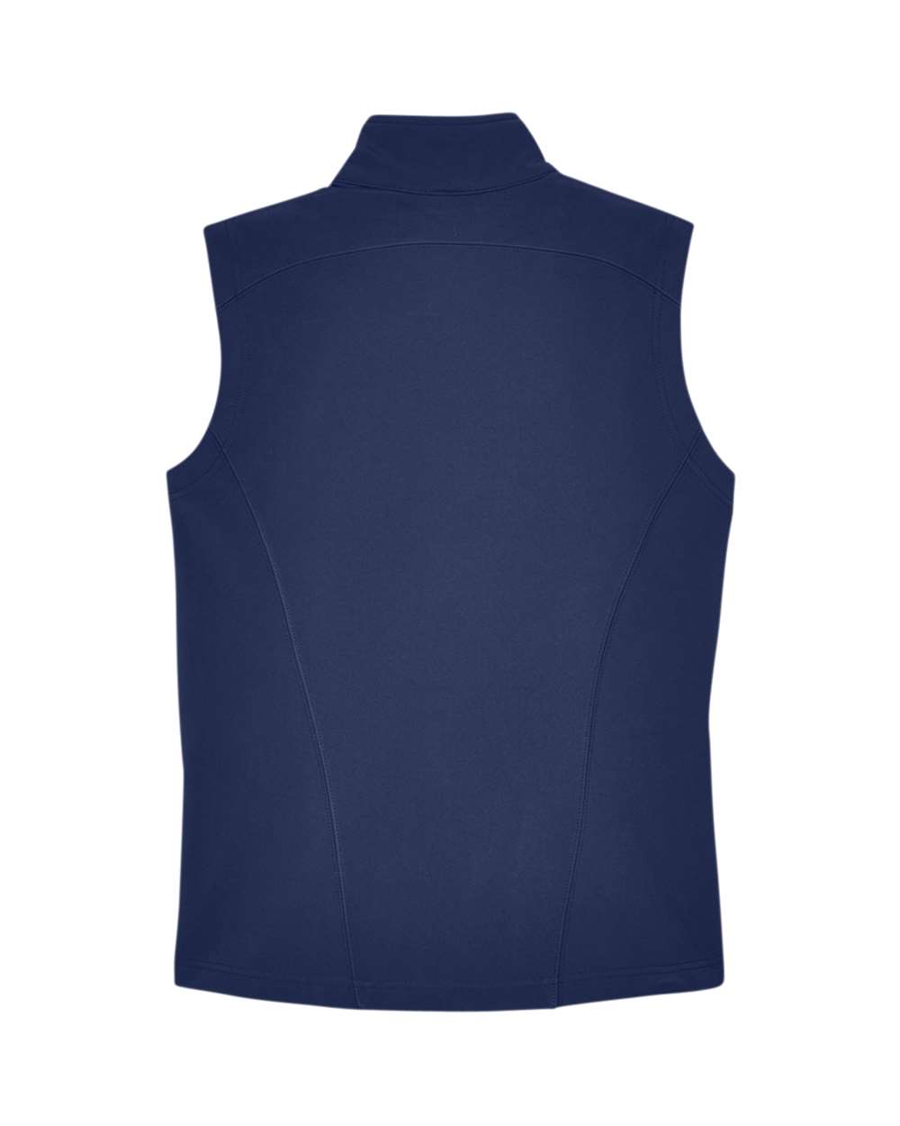 Rear View of Classic Navy Women's Cruise Two-Layer Fleece Bonded Soft Shell Vest - CE701W