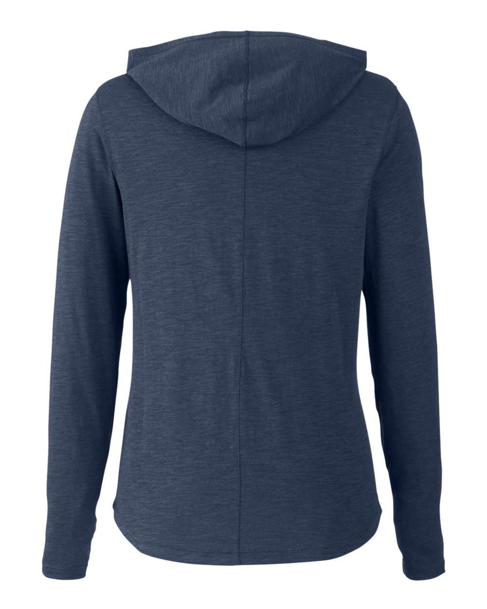 Rear View of Classic Navy Women's Recess Hooded Pullover - TW850S