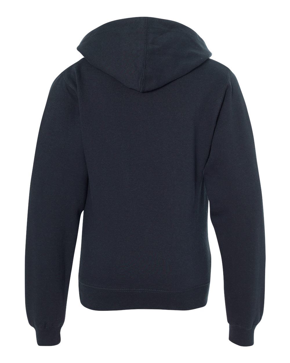 Rear View of Classic Navy Youth Midweight Hooded Sweatshirt - SS4001Y